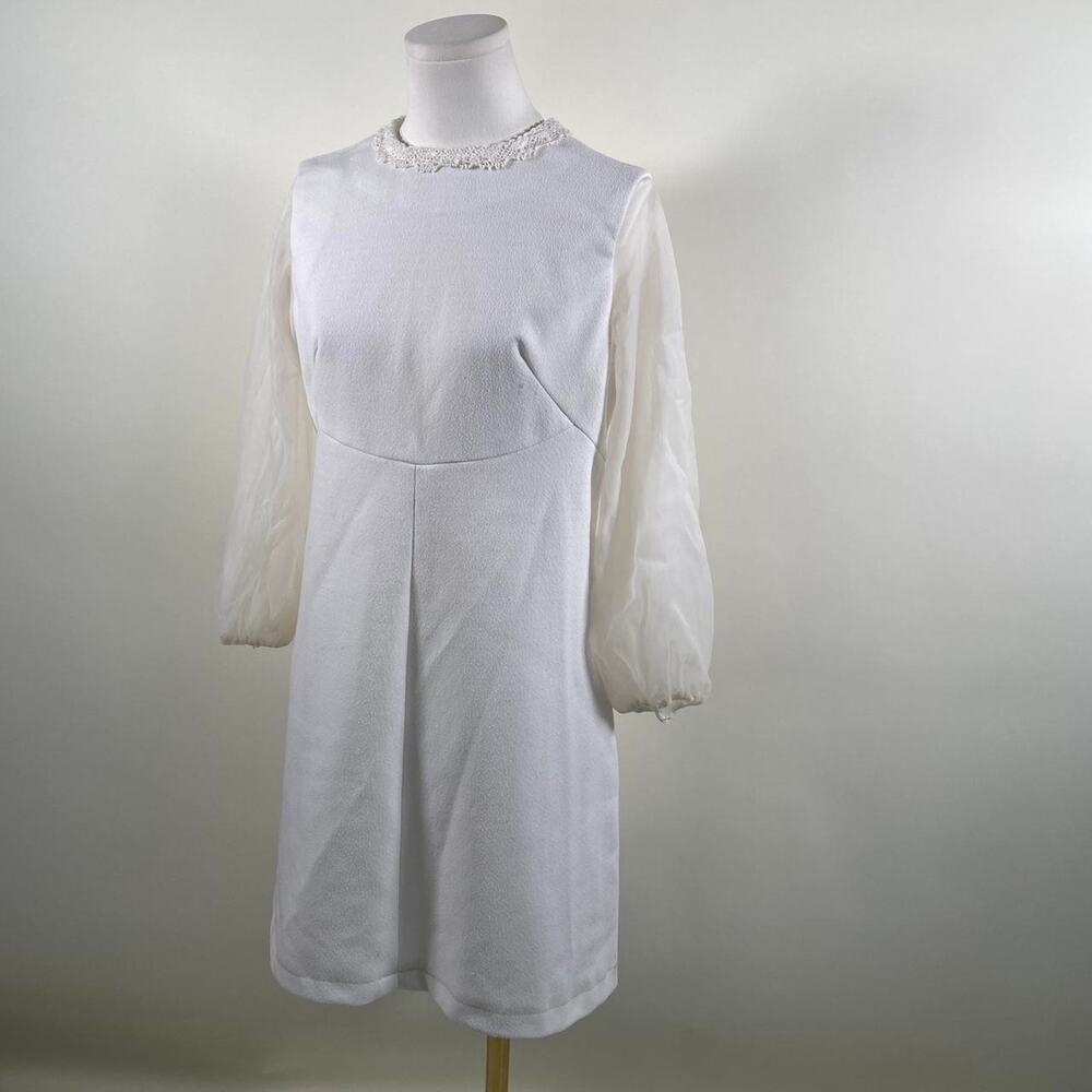 Vintage white 60s 70s dress